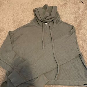 VS PINK green crop hoodie